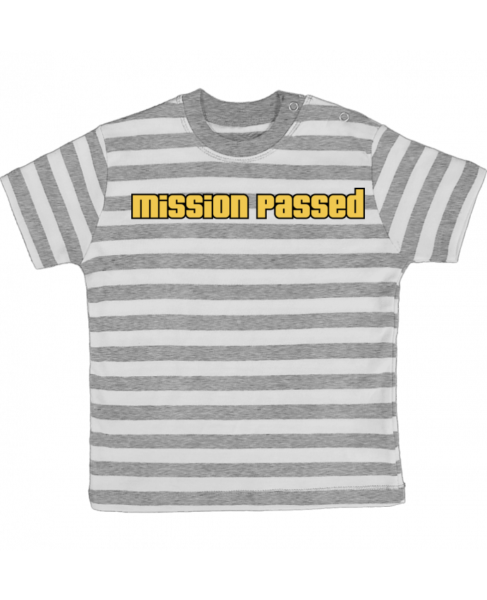 Tee-shirt bébé à rayures Mission Passed par WearTheFuck