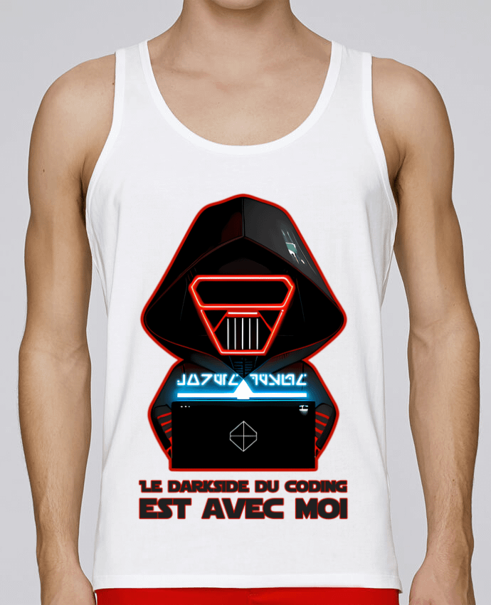 Débardeur homme Le DarkSide du coding est avec moi. par ALXCOOZ1 100% coton bio