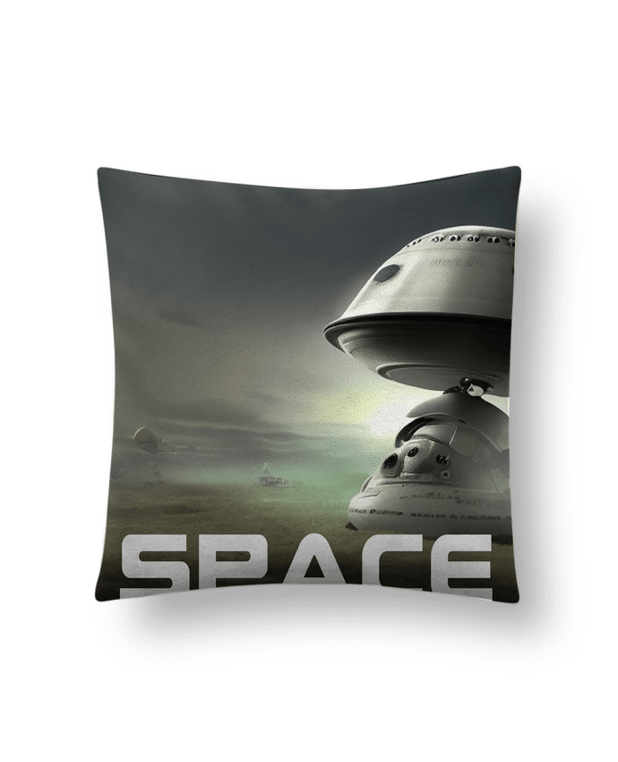 Coussin suédine STATION MARS par Goryl graph