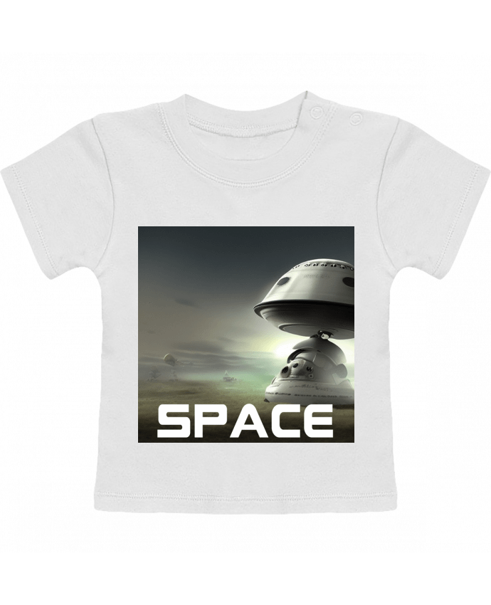 T-shirt bébé STATION MARS manches courtes du designer Goryl graph