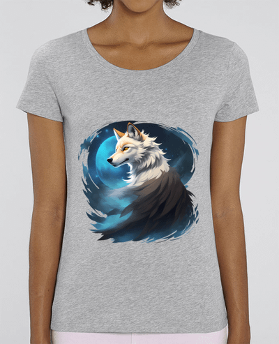 T-shirt Femme La Lueur du Loup : Entre Ténèbres et Mystère par ALXCOOZ1 DESIGN