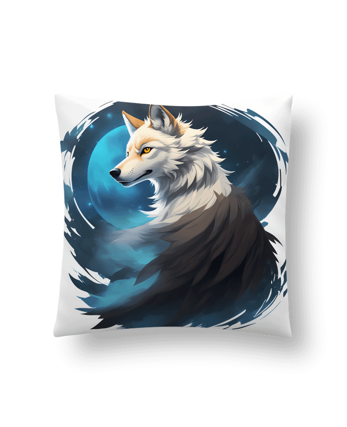 Coussin La Lueur du Loup : Entre Ténèbres et Mystère par ALXCOOZ1 DESIGN