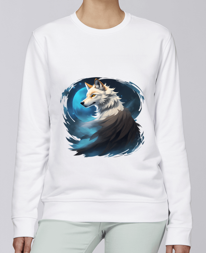 Sweatshirt La Lueur du Loup : Entre Ténèbres et Mystère par ALXCOOZ1 DESIGN