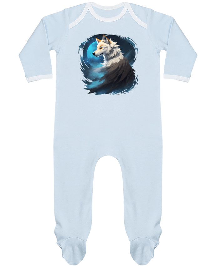 Body Pyjama Bébé La Lueur du Loup : Entre Ténèbres et Mystère par ALXCOOZ1 DESIGN