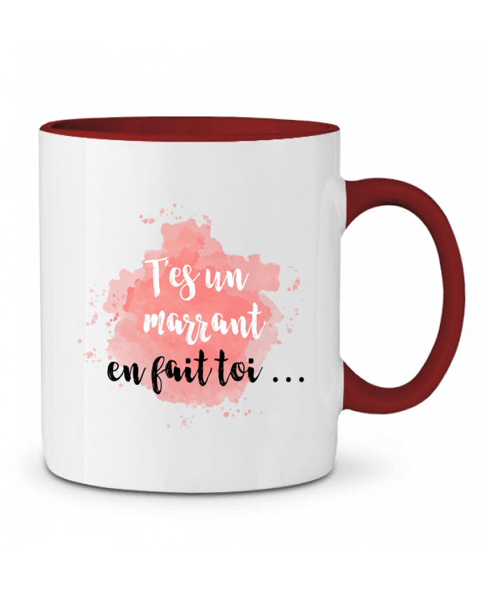 Mug bicolore T'es un marrant en fait toi ... tunetoo