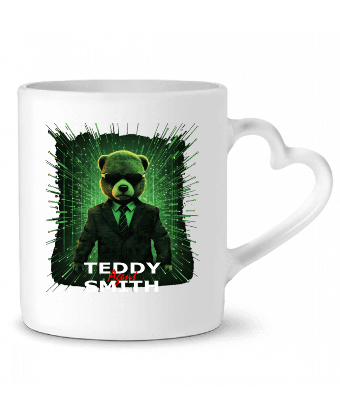 Mug coeur Teddy Agent Smith par rabeille