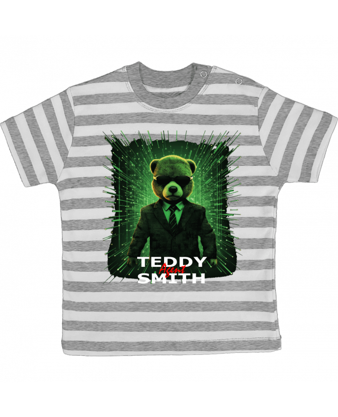 Tee-shirt bébé à rayures Teddy Agent Smith par rabeille