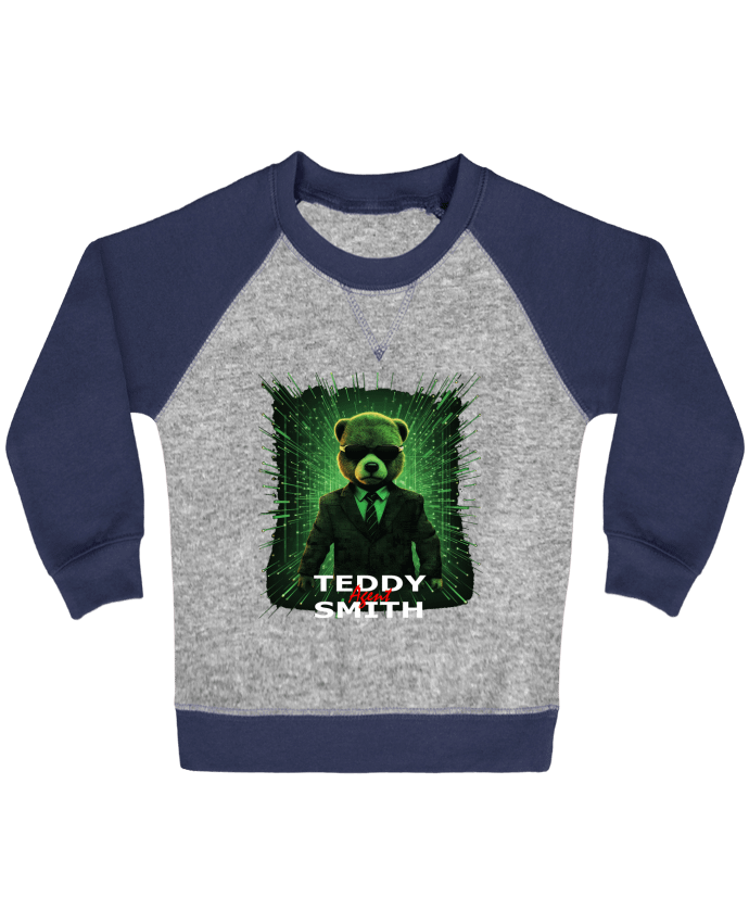 Sweat bébé manches contrastée Teddy Agent Smith par rabeille