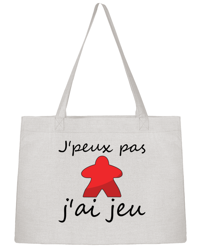 Sac Shopping j'peux pas j'ai jeu Meeple Rouge par Le Repaire des Joueurs