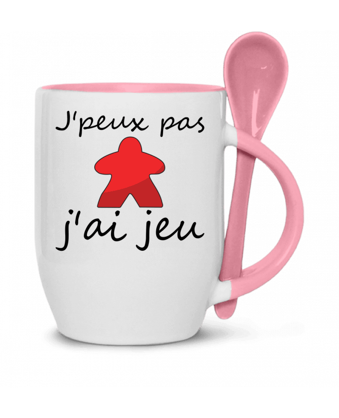  Tasse cuillère j'peux pas j'ai jeu Meeple Rouge par Le Repaire des Joueurs