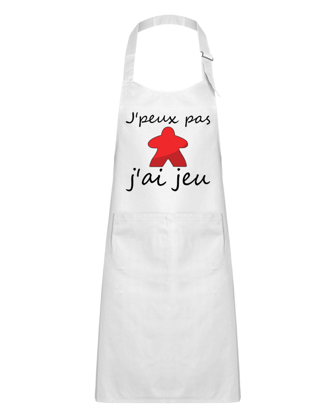 Tablier Enfant j'peux pas j'ai jeu Meeple Rouge par Le Repaire des Joueurs