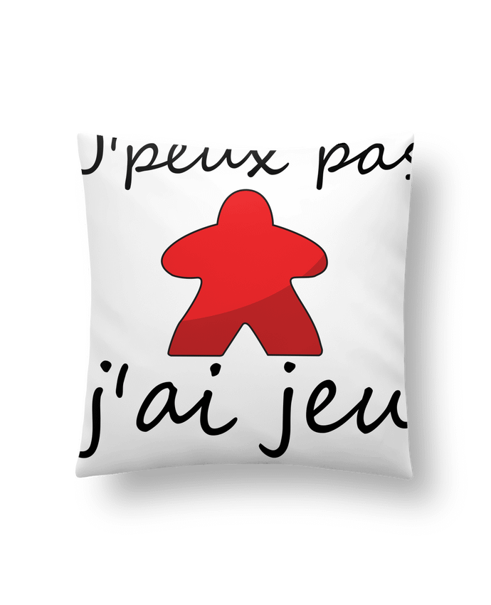 Coussin j'peux pas j'ai jeu Meeple Rouge par Le Repaire des Joueurs