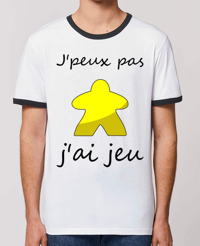 T-shirt j'peux pas j'ai jeu meeple jaune par Le Repaire des Joueurs