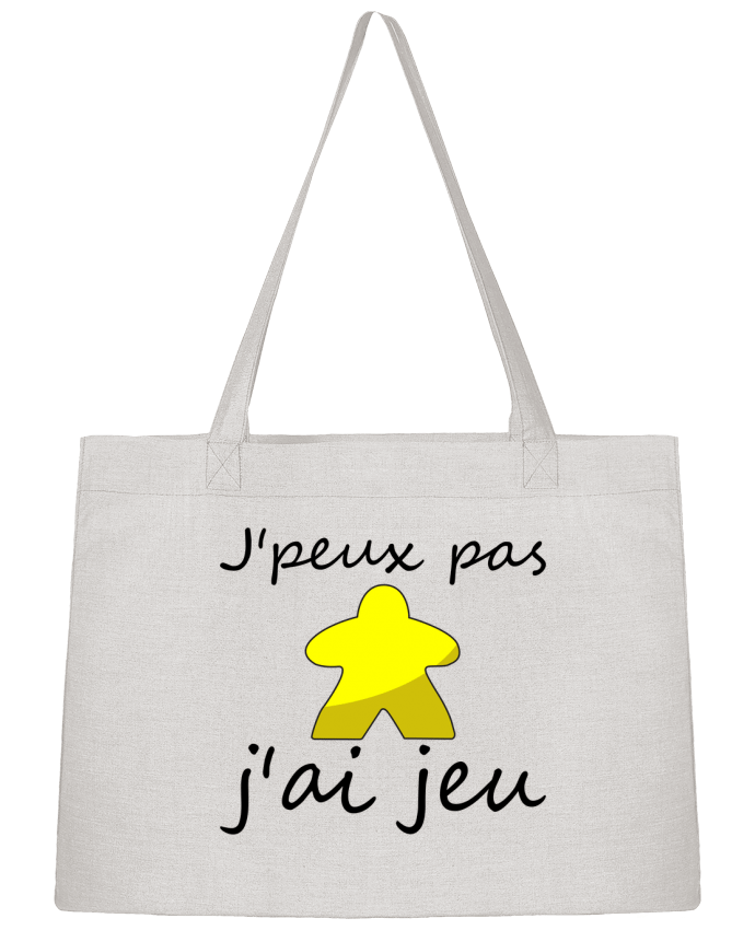 Sac Shopping j'peux pas j'ai jeu meeple jaune par Le Repaire des Joueurs