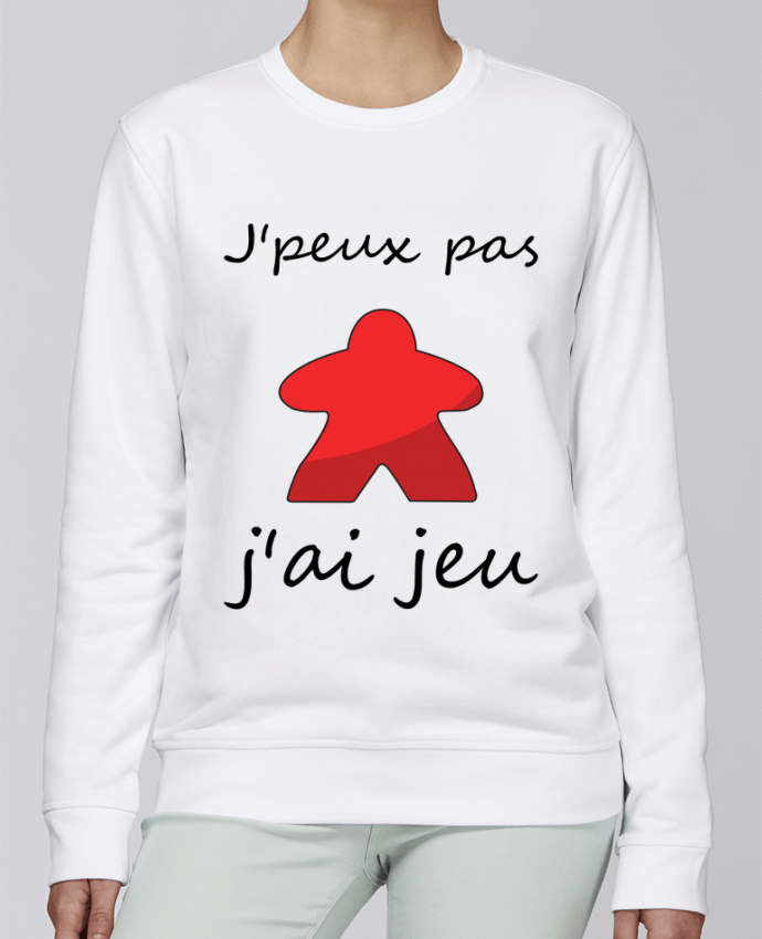 Sweatshirt j'peux pas j'ai jeu Meeple Rouge par Le Repaire des Joueurs