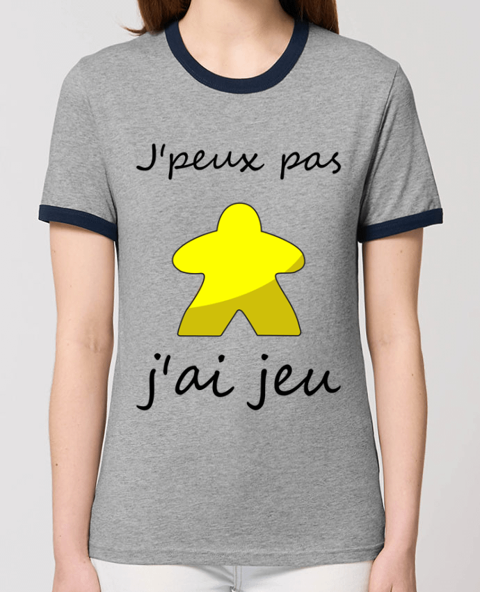 T-shirt j'peux pas j'ai jeu meeple jaune par Le Repaire des Joueurs