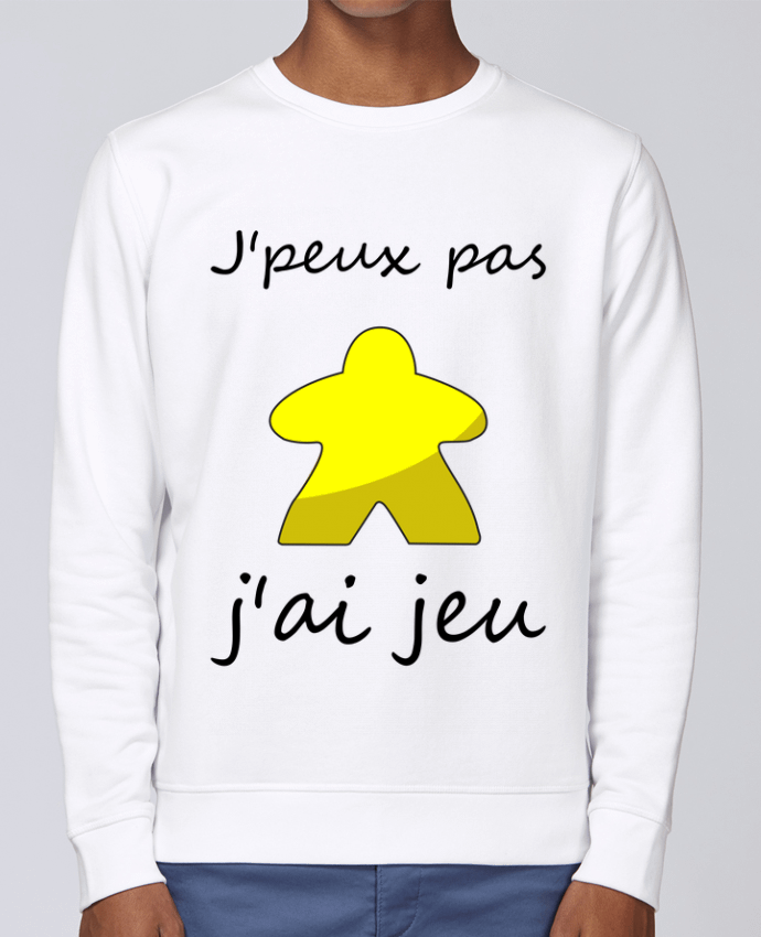 Sweatshirt j'peux pas j'ai jeu meeple jaune par Le Repaire des Joueurs