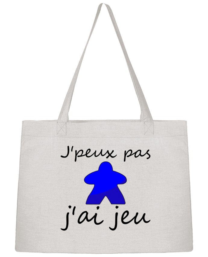 Sac Shopping j'peux pas j'ai jeu meeple bleu par Le Repaire des Joueurs