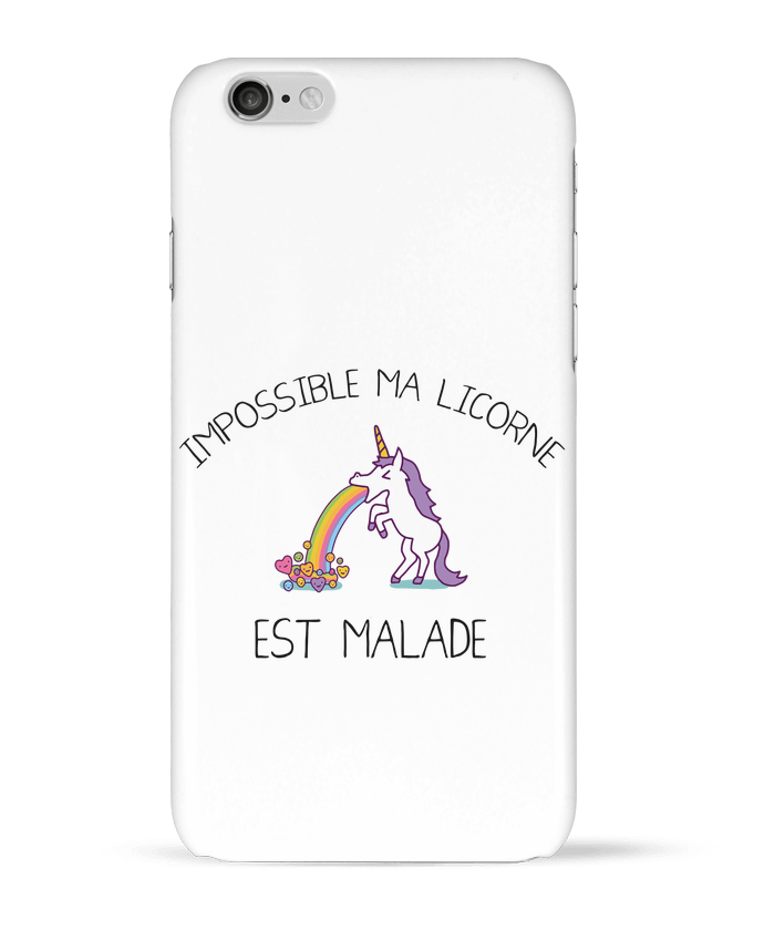 Case 3D iPhone 6 Impossible ma licorne est malade ! by tunetoo