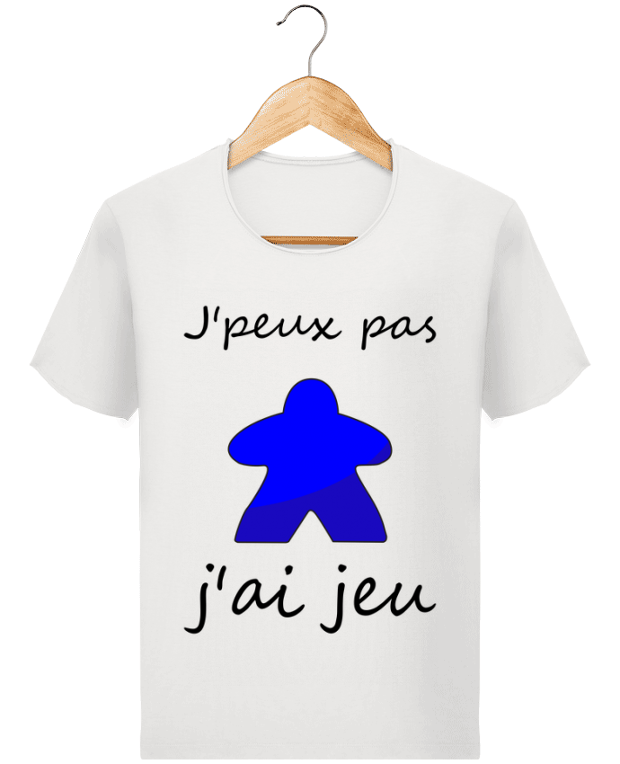  T-shirt Homme vintage j'peux pas j'ai jeu meeple bleu par Le Repaire des Joueurs