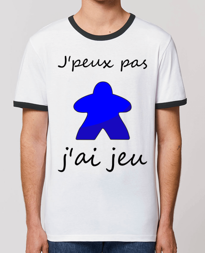 T-shirt j'peux pas j'ai jeu meeple bleu par Le Repaire des Joueurs