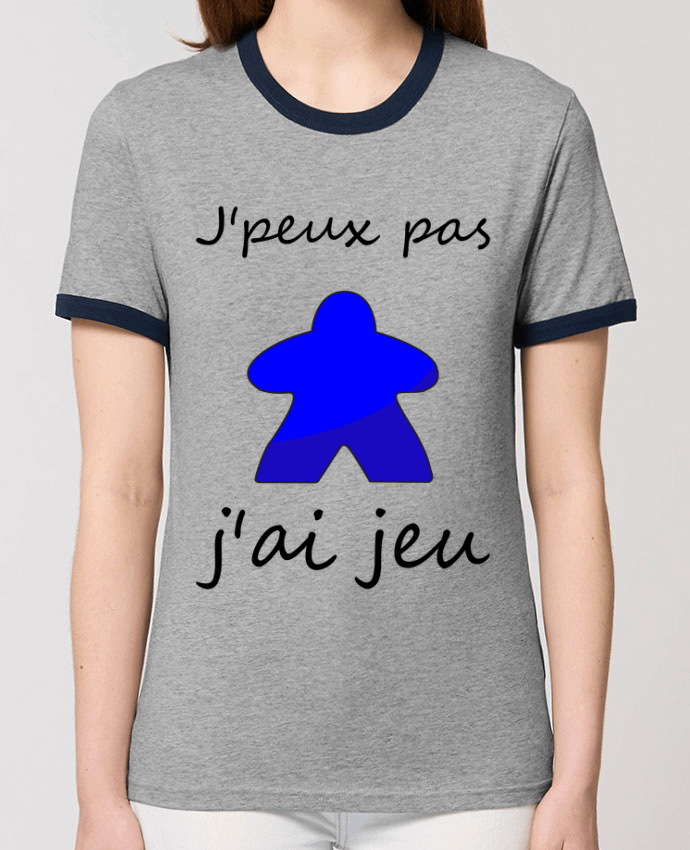 T-shirt j'peux pas j'ai jeu meeple bleu par Le Repaire des Joueurs