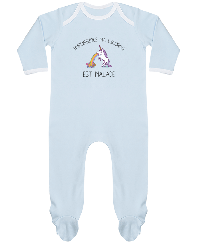 Body Pyjama Bébé Impossible ma licorne est malade ! par tunetoo