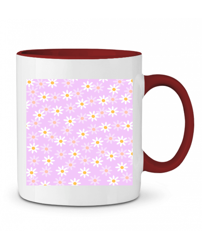 Mug bicolore daisies aesthetic CuteHummingbird