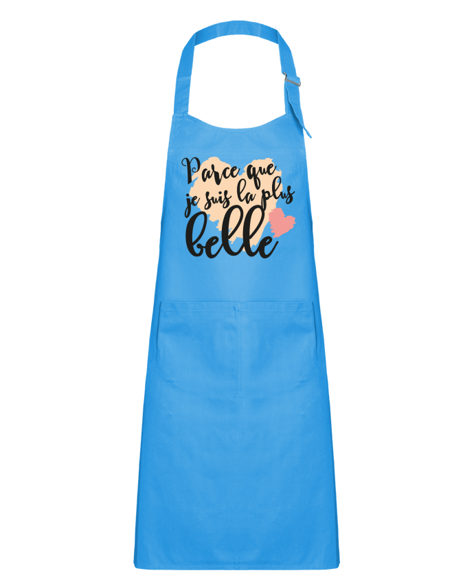 Kids chef pocket apron Parce que je suis la plus belle by tunetoo