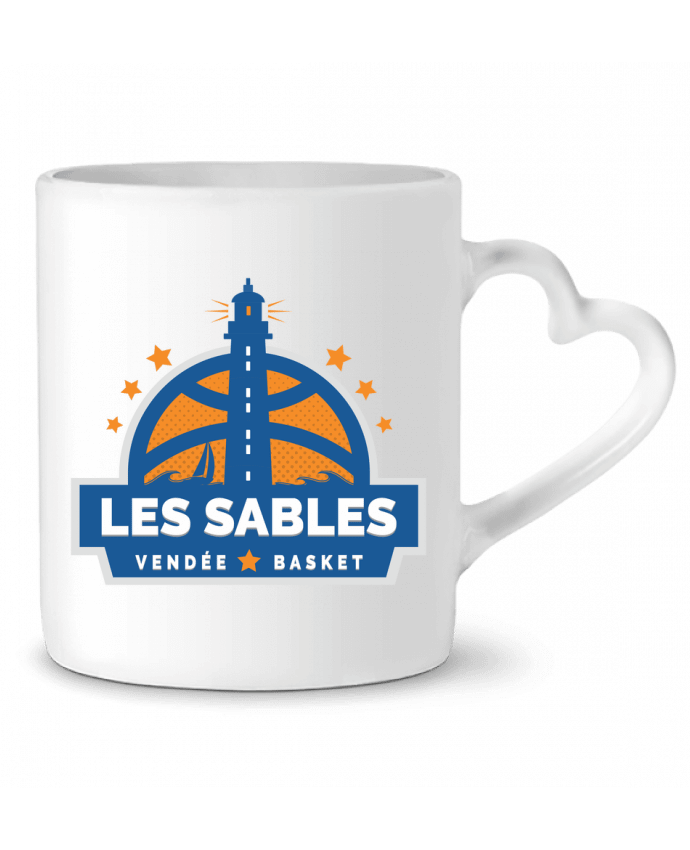 Mug coeur Les Sables Vendée Basket par Les Sables Vendée Basket