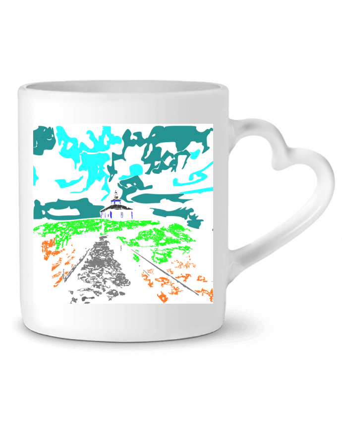 Mug coeur Illa Pancga Ribadeo Abstract par AirePuroAsCatedrais