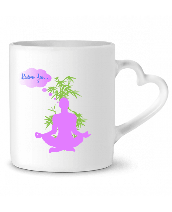 Mug coeur Restons Zen par LeBazardAlice