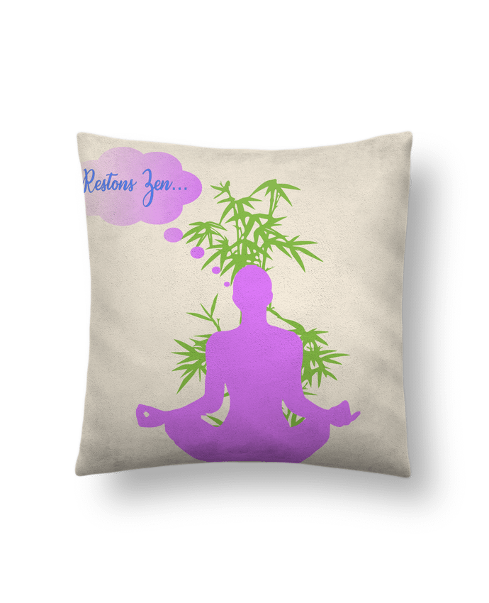 Coussin suédine Restons Zen par LeBazardAlice