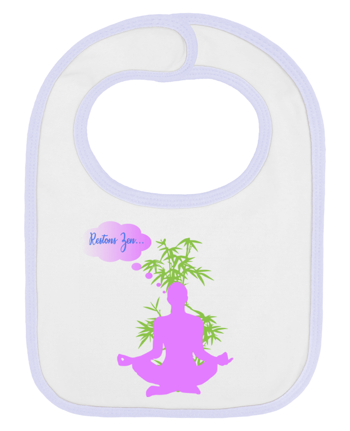Bavoir bébé uni Restons Zen par LeBazardAlice
