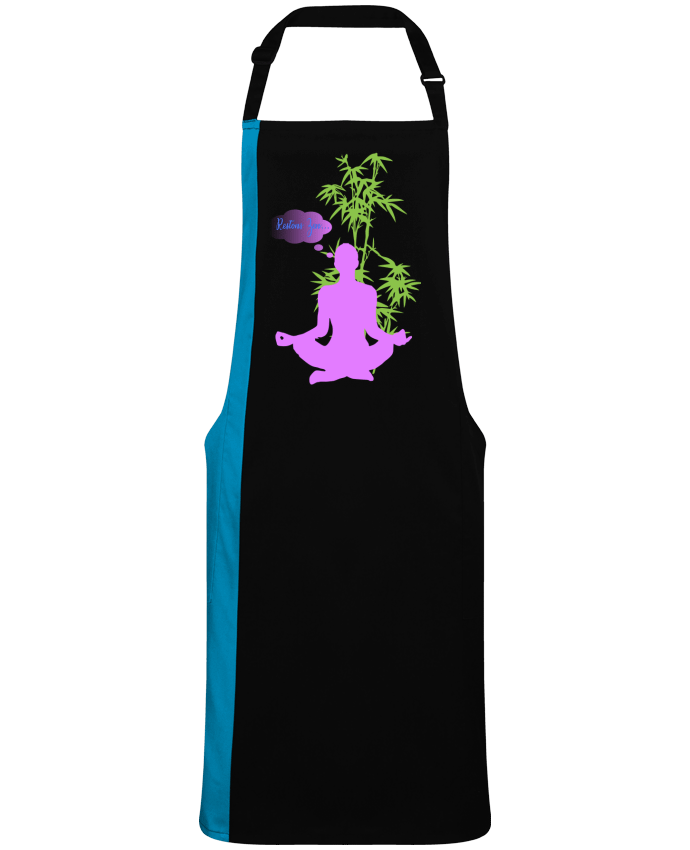 Tablier bicolore Restons Zen par  LeBazardAlice