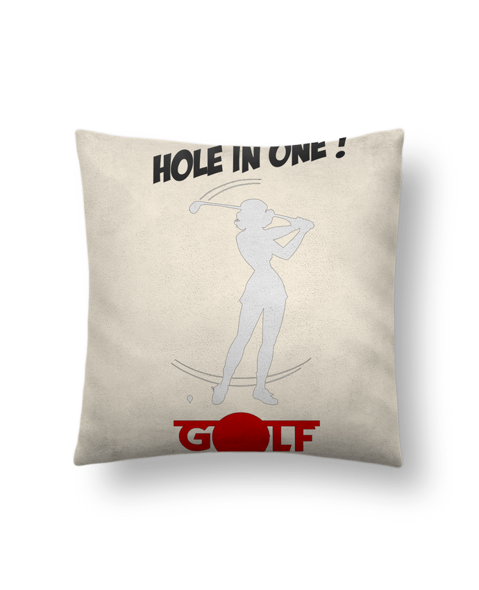Coussin suédine Golfeuse - Hole in One par LeBazardAlice