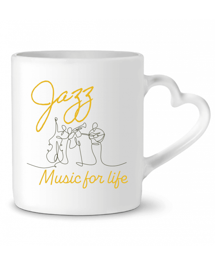 Mug coeur Jazz Music For Life par LajjdesignCreation