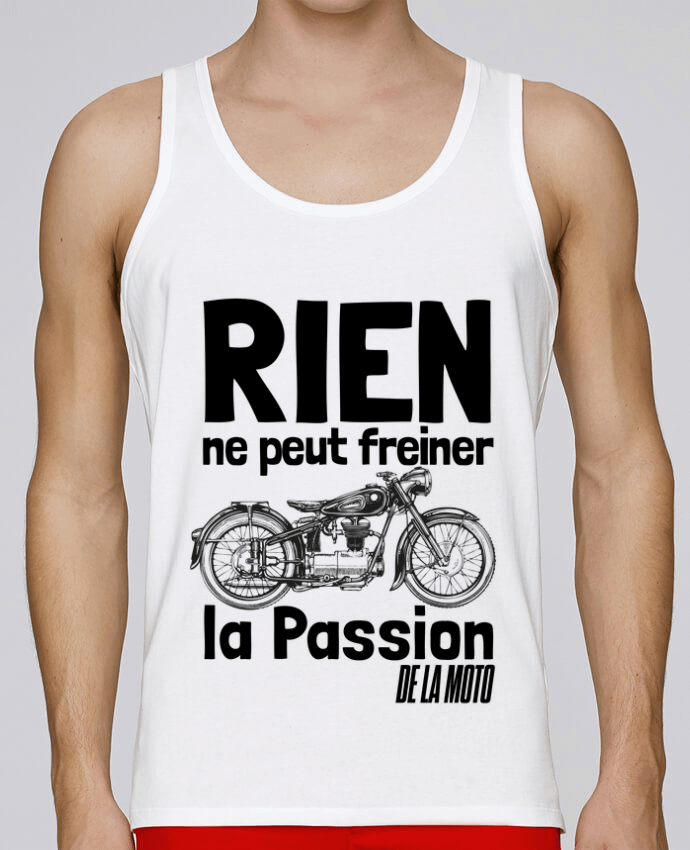 Débardeur homme La passion de la moto par LajjdesignCreation 100% coton bio
