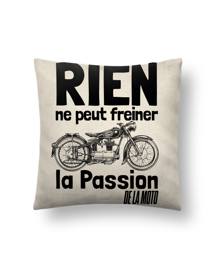 Coussin suédine La passion de la moto par LajjdesignCreation