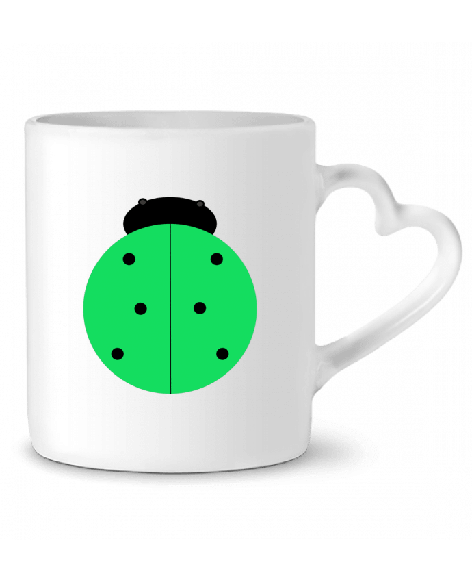 Mug coeur Coccinelle verte par Les Caprices de Filles