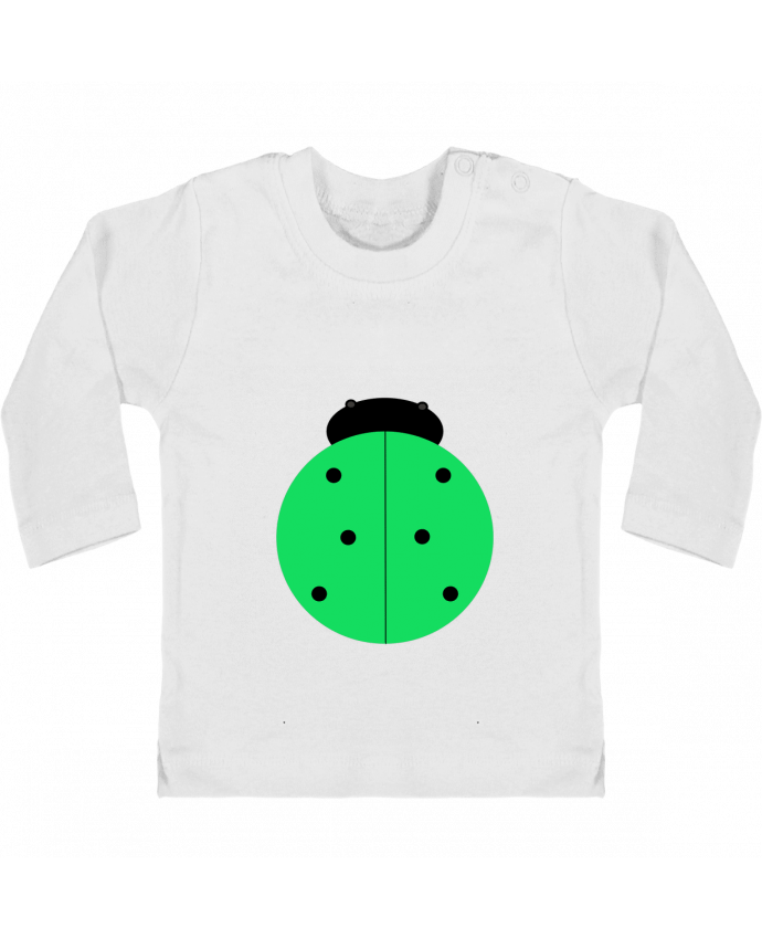 T-shirt bébé Coccinelle verte manches longues du designer Les Caprices de Filles