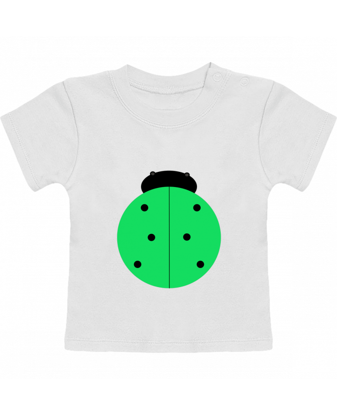 T-shirt bébé Coccinelle verte manches courtes du designer Les Caprices de Filles