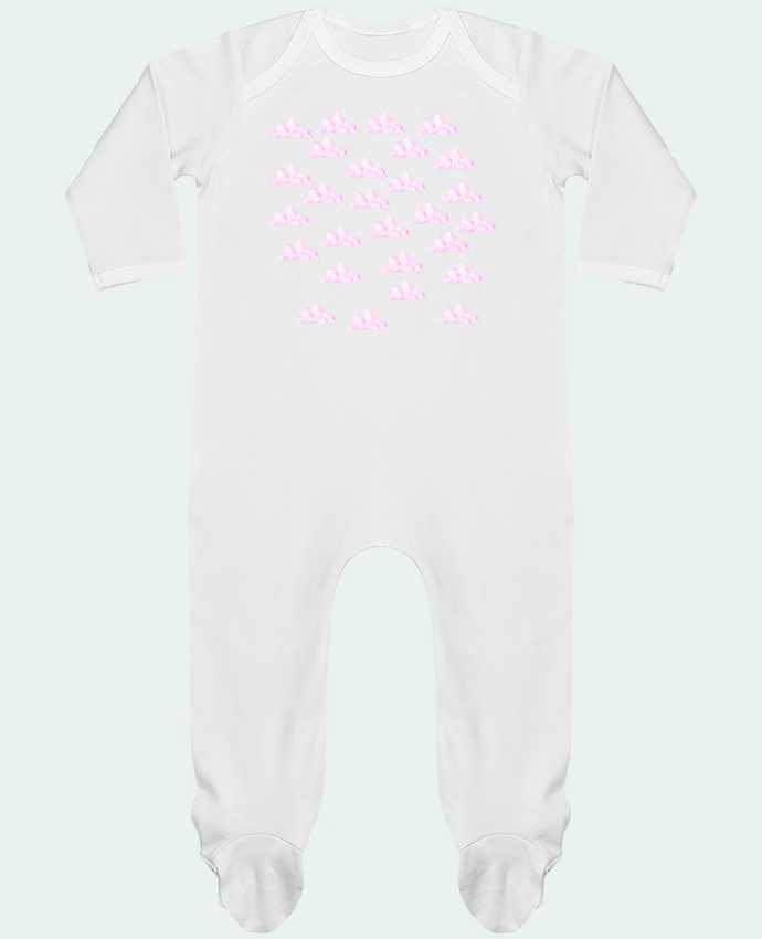 Baby Sleeper long sleeves Contrast pink sky by Shooterz 