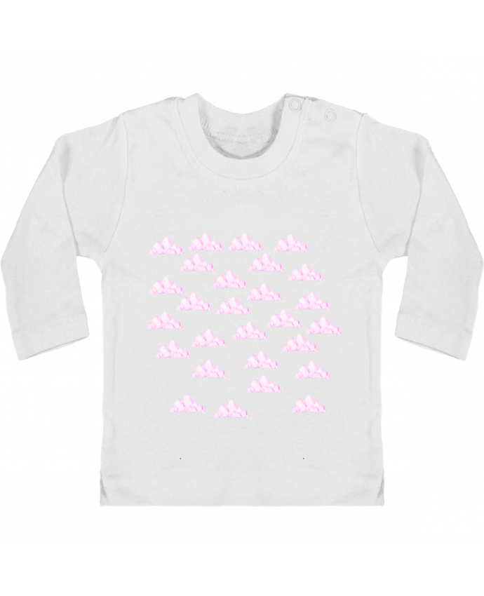 Baby T-shirt with press-studs long sleeve pink sky manches longues du designer Shooterz 