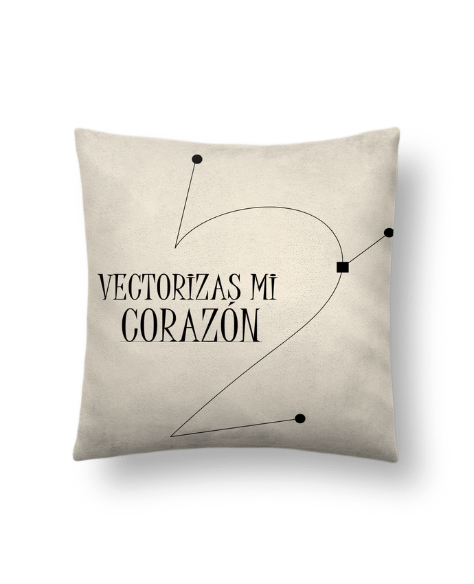 Coussin suédine Corazón de vector par Bo Le Blanc