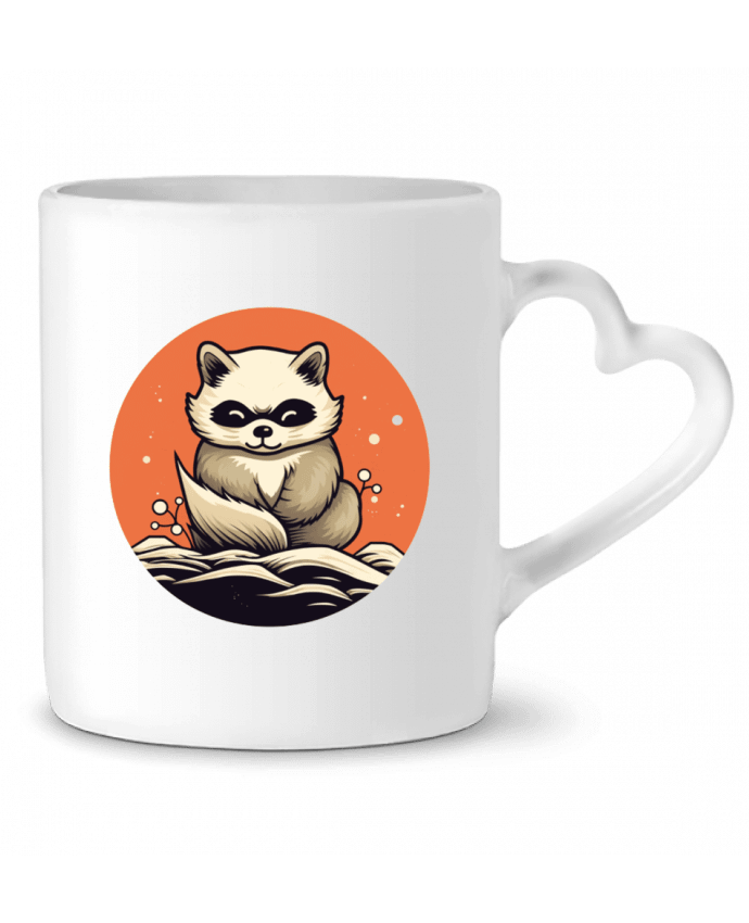 Mug coeur tanuki par WabiSabi