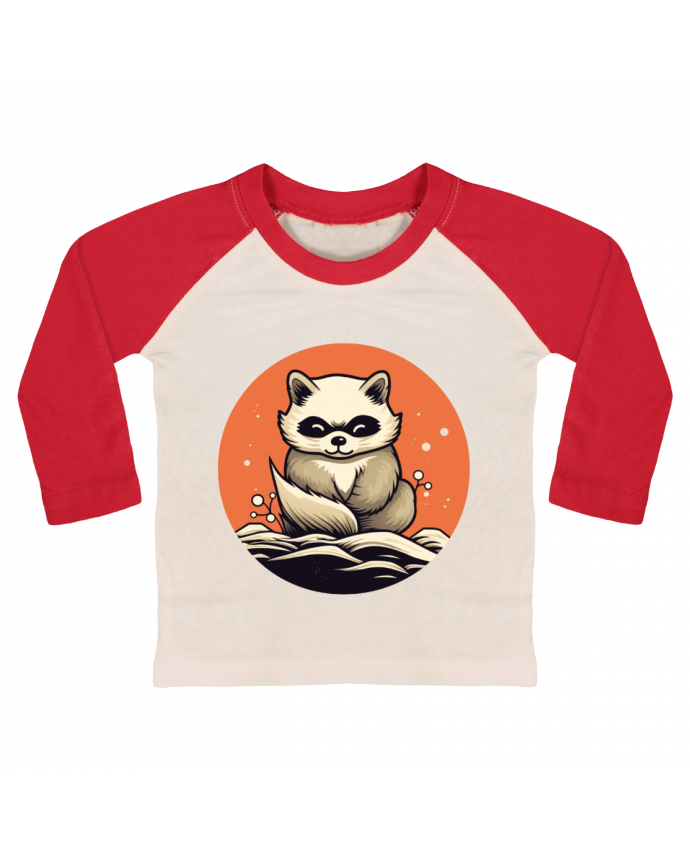 Tee-shirt Bébé Baseball ML tanuki par WabiSabi