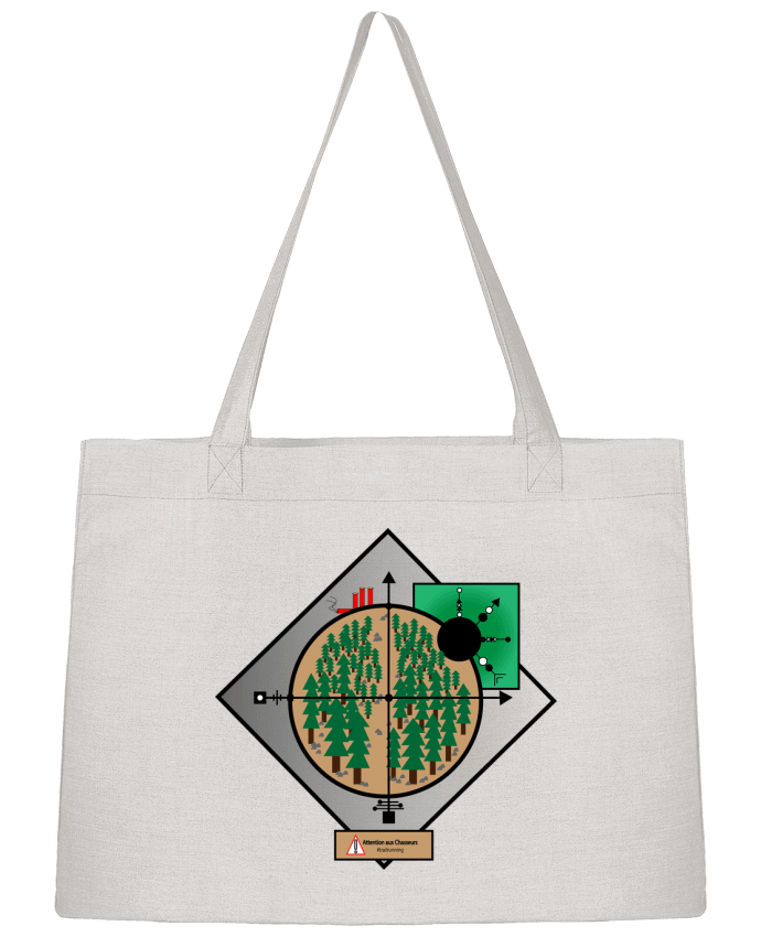 Sac Shopping Attention aux chasseurs par Lours/2pattes