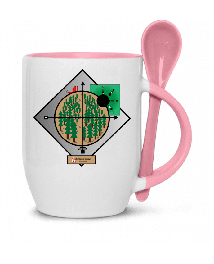  Tasse cuillère Attention aux chasseurs par Lours/2pattes