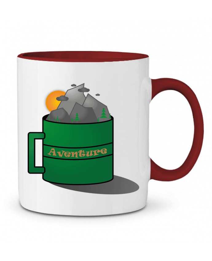 Mug bicolore Le Mug Montagne Lours/2pattes